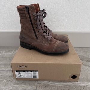 Taos Footwear Renegade Taupe Rugged Boots Shoes Zip Women Size 9-9.5 RGD-27697 ,